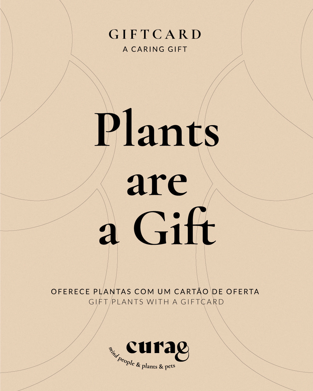 Cartão de Oferta - Plantas Curae | Presente para Amantes de Plantas